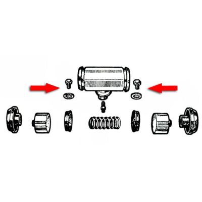 VIS FIXATION CYLINDRE DE ROUE AV/AR (JEU DE 2) 1/4NC