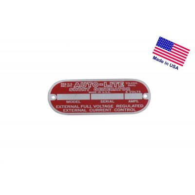 PLAQUE DYNAMO AUTOLITE 6V