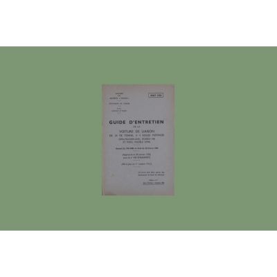 GUIDE D'ENTRETIEN JEEP MB & FORD