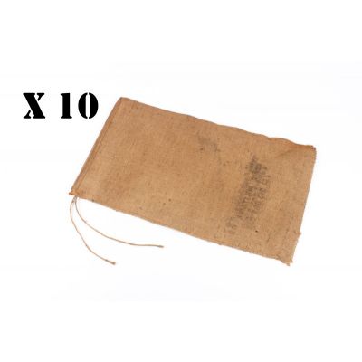 SAC A SABLE TOILE DE JUTE LOT DE 10