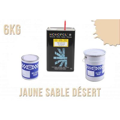 KIT PEINTURE JAUNE SABLE DESERT 6 KG SAT