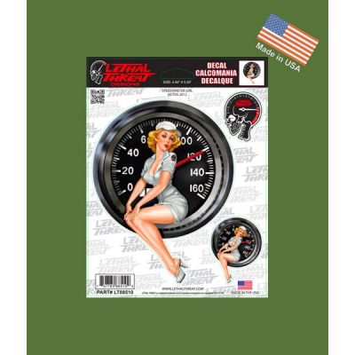 AUTOCOLLANT PIN'UP US COMPTEUR DE VITESSE