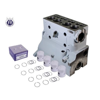 Bloc Moteur JEEP FORD GPW + 4 PISTONS STD + SEGMENTS STD