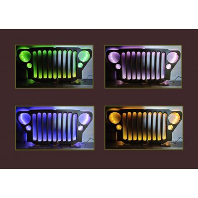 CALANDRE JEEP WILLYS DECO MURAL LED COULEUR