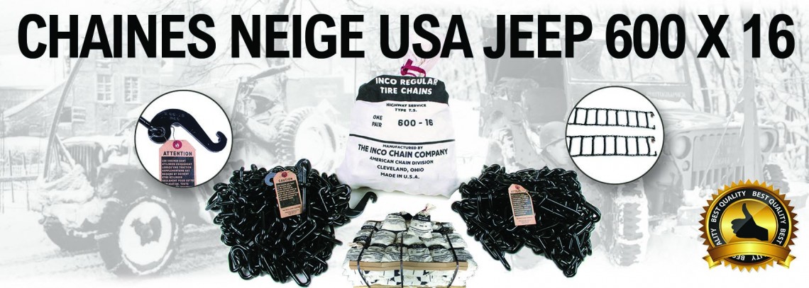 Chaines neige USA JEEP 600 x 16