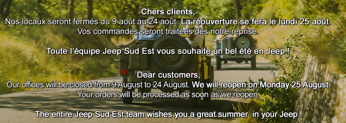 Jeep Sud Est bientôt en congés !
