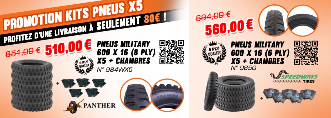 Promo pneus kit x5