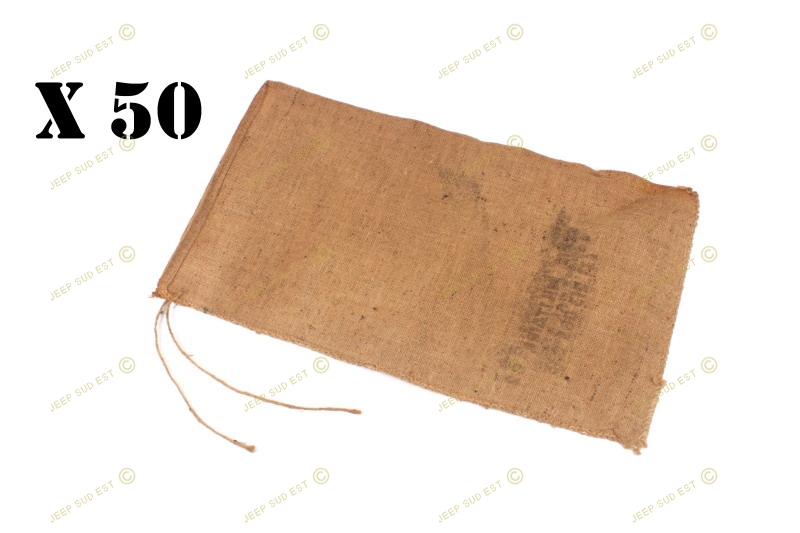 Lot 5 Sacs Toile de jute 40x70cm Sable