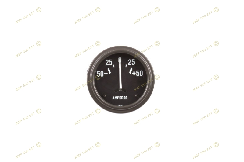 ampèremètre - diamètre 52 mm - beige - 6v ou 12v - la pièce