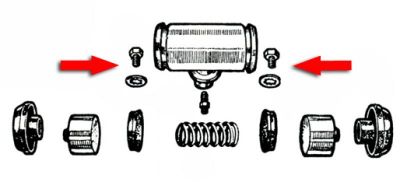 VIS FIXATION CYLINDRE DE ROUE AV/AR (JEU DE 2) 1/4NC