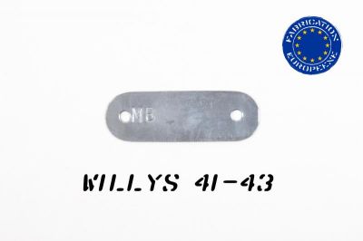 PLAQUE DE N° CHASSIS WILLYS MB 41/43 US