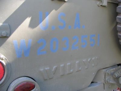 PANNEAU AR. CARROSSERIE « WILLYS » EARLY