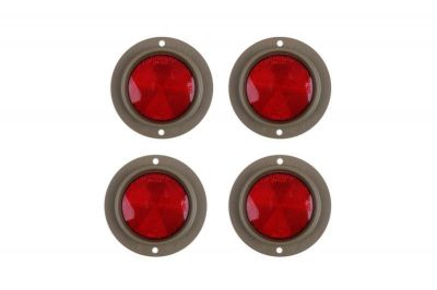 CATADIOPTRE ROND ROUGE C - B (JEU DE 4)