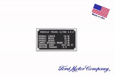 PLAQUE SHIPPING GPW