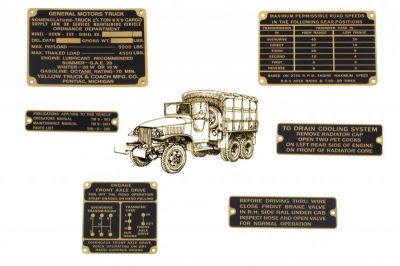 PLAQUES LAITON GMC 352