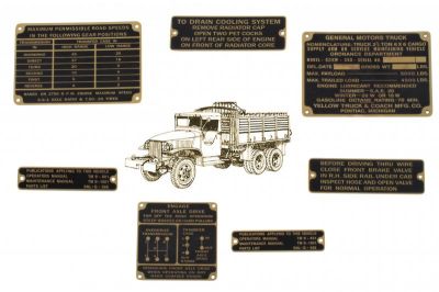 PLAQUES LAITON GMC 353