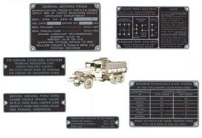 PLAQUES GMC 353 + TREUIL