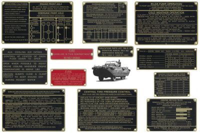 PLAQUES GMC AMPHIBIAN DUKW