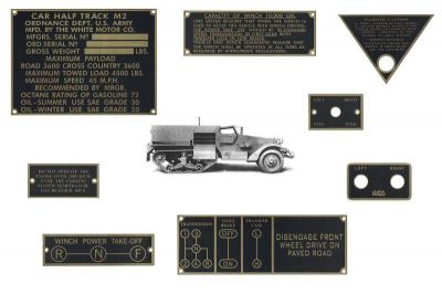 PLAQUES HALF TRACK WHITE M2