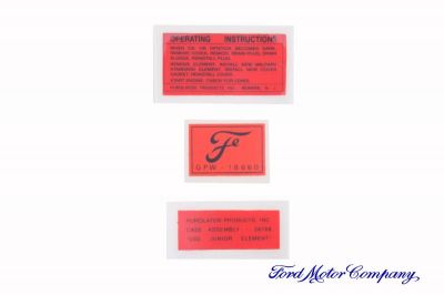 DECALCOMANIE "FORD" FILTRE A HUILE (JEU DE 3)