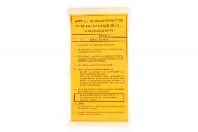 ETIQUETTE ORIGINE DE DECONTAMINATEUR F1-2,5L M201