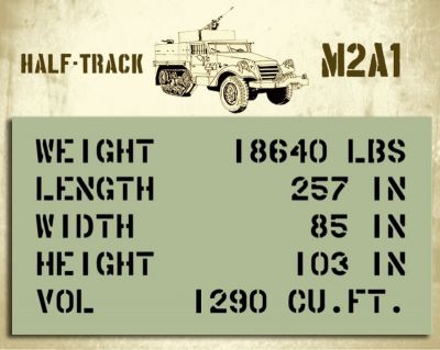 POCHOIR SHIPPING MARQUAGE HALF TRACK + MAXON - M16