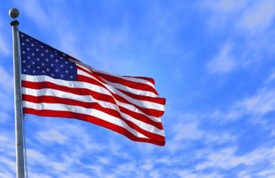 DRAPEAU USA 50 ETOILES  IMPRIMEES 90X150 SYNTHETIQUE