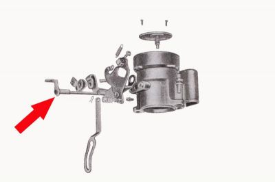 AXE HAUT VOLET AIR & LEVIER CARBU CARTER