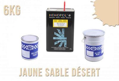 KIT PEINTURE JAUNE SABLE DESERT 6 KG SAT