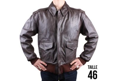 BLOUSON CUIR  PILOTE A2 TAILLE 46