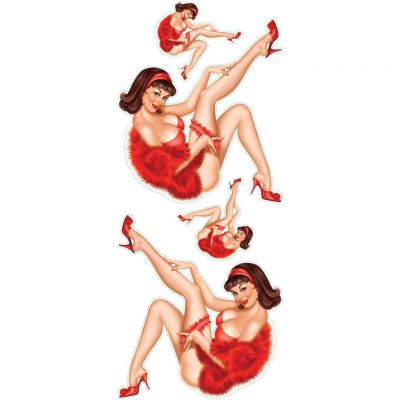 AUTOCOLLANT PIN'UP US VINTAGE