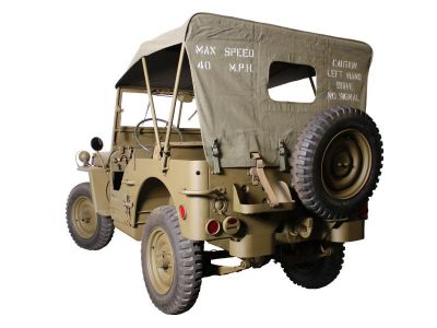 BACHE JEEP TOILE TRAITEE USA COLLECTION AVEC MARQUAGES