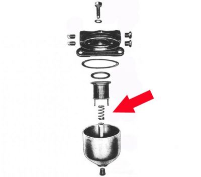 RESSORT S/CARTOUCHE FILTRE A ESSENCE