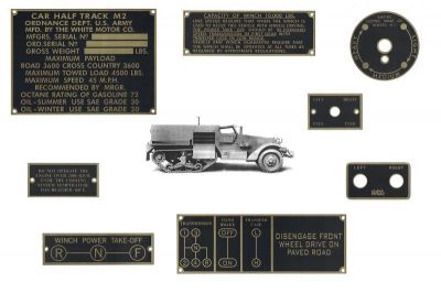 PLAQUES HALF TRACK WHITE M2 RONDE