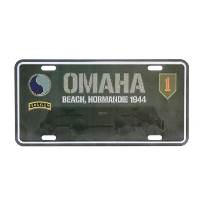 PLAQUE IMMATRICULATION OMAHA BEACH NORMANDIE 1944