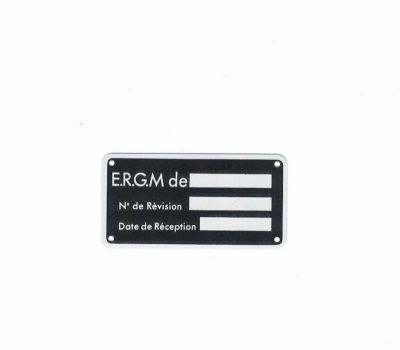PLAQUE RECONDITIONNEMENT M201 "ERGM " TYPE1
