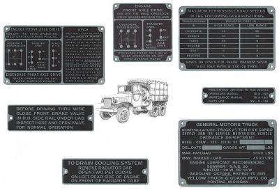 PLAQUES ZINC GMC 352