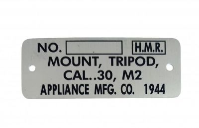 PLAQUE TREPIED M2 CAL.30 1944