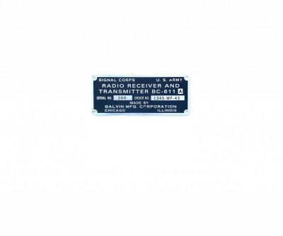 PLAQUE RADIO BC611A