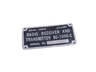 PLAQUE RADIO BC-1000-C