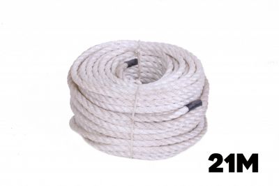 CORDE NYLON BLANCHE - 21M - DIAM 14MM