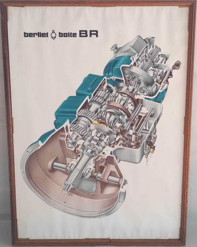 TABLEAU BOIS BERLIET BOITE BR