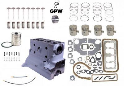 BLOC MOTEUR NEUF JEEP GPW + KIT PIÈCES