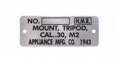 PLAQUE TREPIED M2 CAL.30 1943