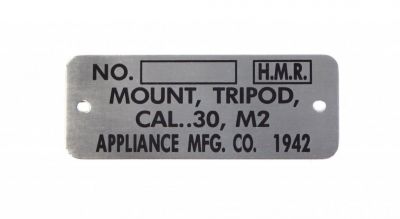 PLAQUE TREPIED M2 CAL.30 1942