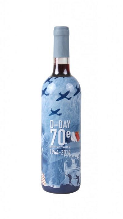 BOUTEILLE DE VIN D-DAY 70e ANNIVERSAIRE 75CL