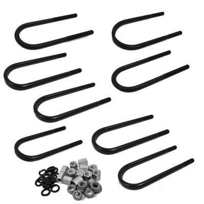 KIT BRIDES RESSORTS AV / AR + ECROUS / RONDELLES 10 ET 11 LAMES